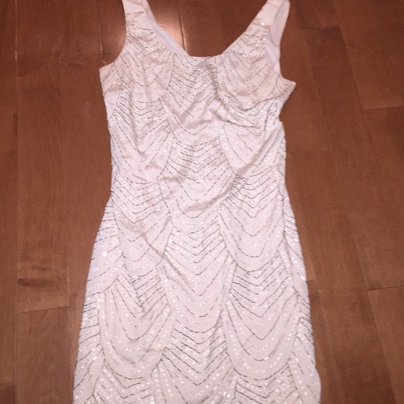 Cream sequin dress