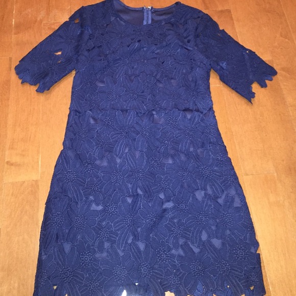 Navy blue flower dress