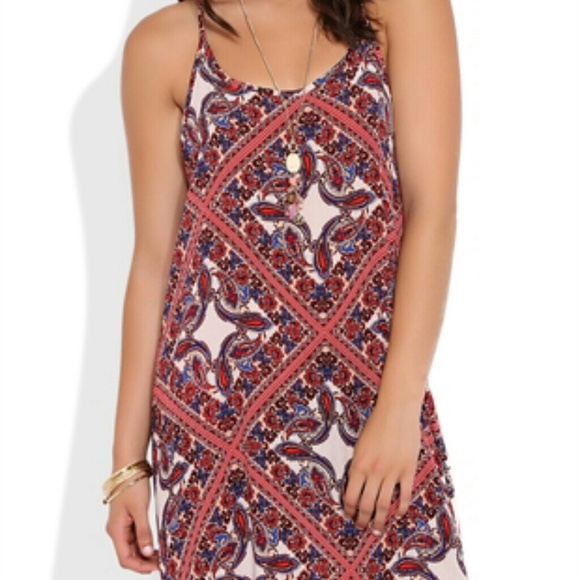 Boho slip dress with razorback