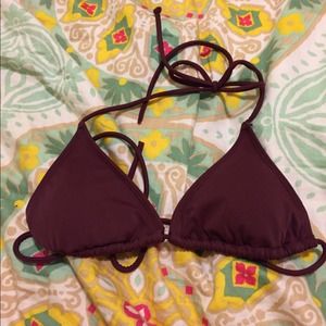 Burgundy bikini top