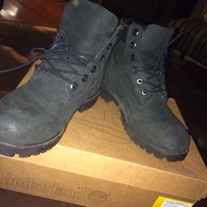 Suede black timberlands