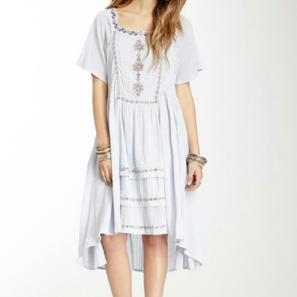 Free People Folk Embroidered Dress