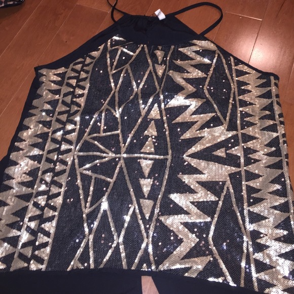 Sequin Aztec top