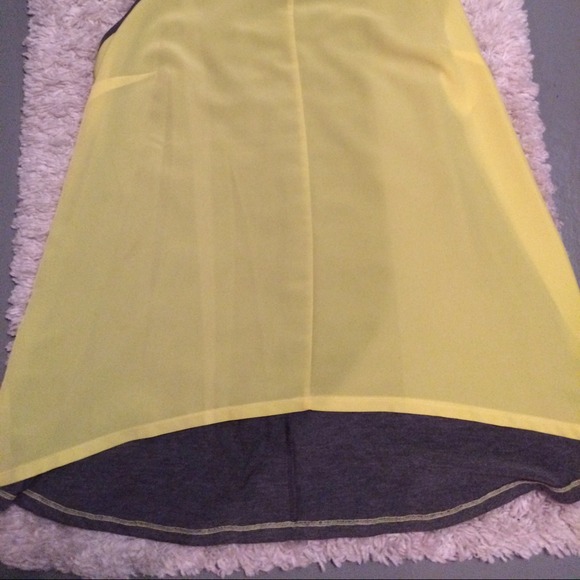 Hi-lowKardashian Kollection Tank Neon Yellow/grey - Picture 4 of 4