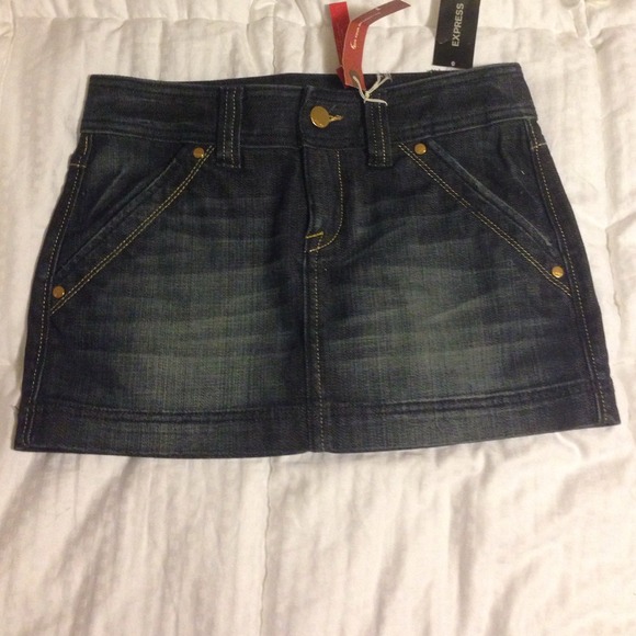 Express denim mini skirt