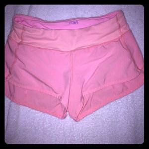 Light pink lululemon speed short