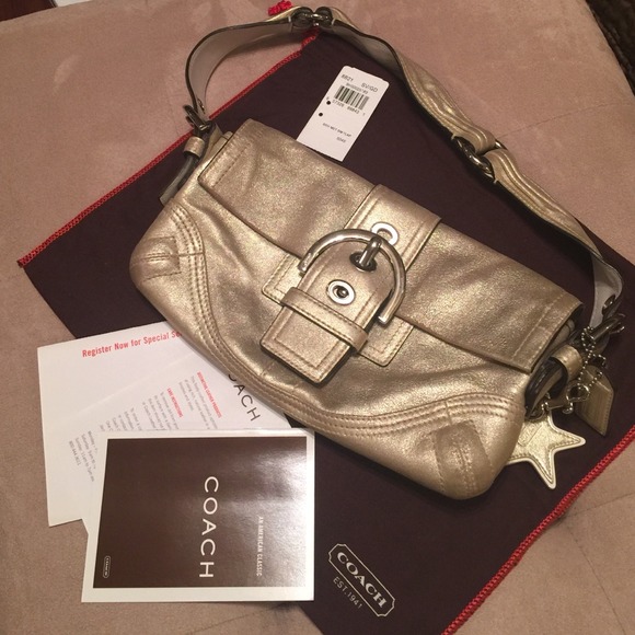 Coach Soho Metallic Small Flap Gold 8B21
