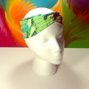 Turban Mixed Print Green - Orange - Yellow