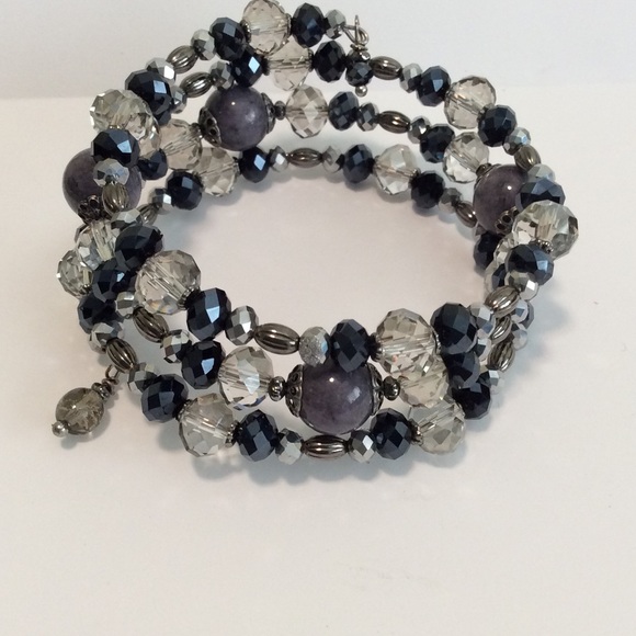 💞Charcoal Grey inspired colors! Wrap Bracelet. - Picture 3 of 4