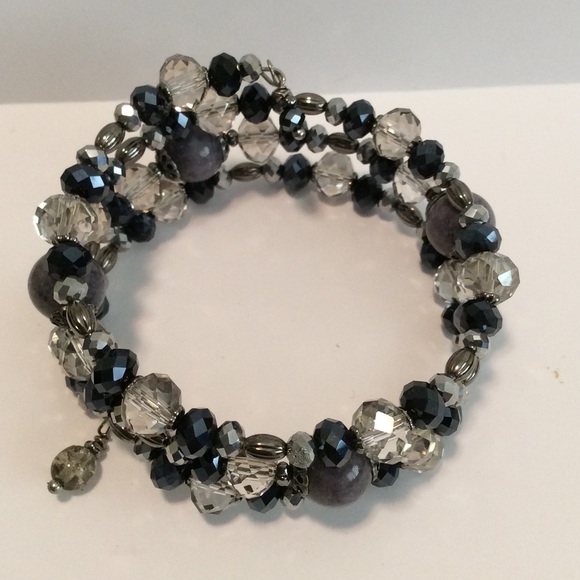 💞Charcoal Grey inspired colors! Wrap Bracelet. - Picture 4 of 4
