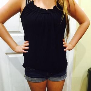 Adorable strappy black tank ! Extra soft & lovely