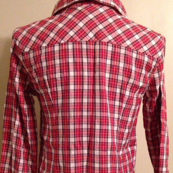 2x HP BOHO Style PLAID HANNAH Blouse SMALL _ NEW - Picture 2 of 4
