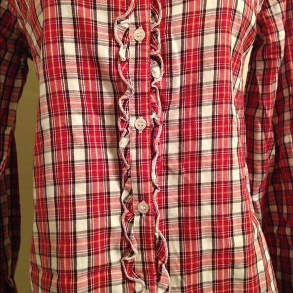 2x HP BOHO Style PLAID HANNAH Blouse SMALL _ NEW - Picture 3 of 4