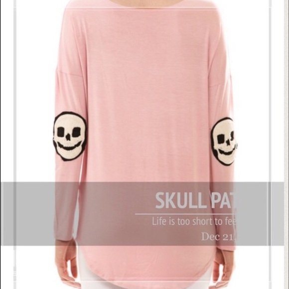 SKULL ELBOW PATCH LONG SLEEVE TEE - Picture 2 of 2