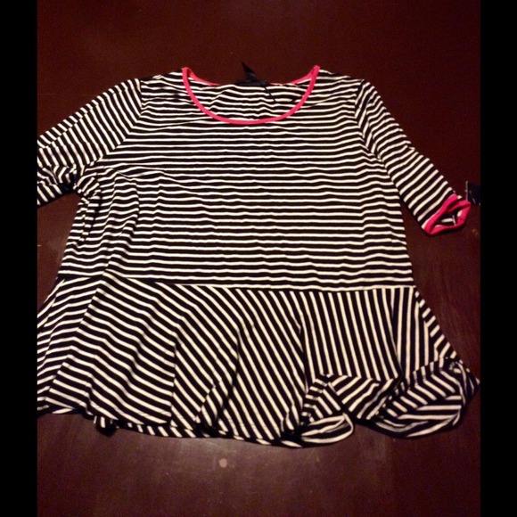 Stripped peplum top