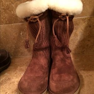 UGG brown suede Sherpa boots 7.5