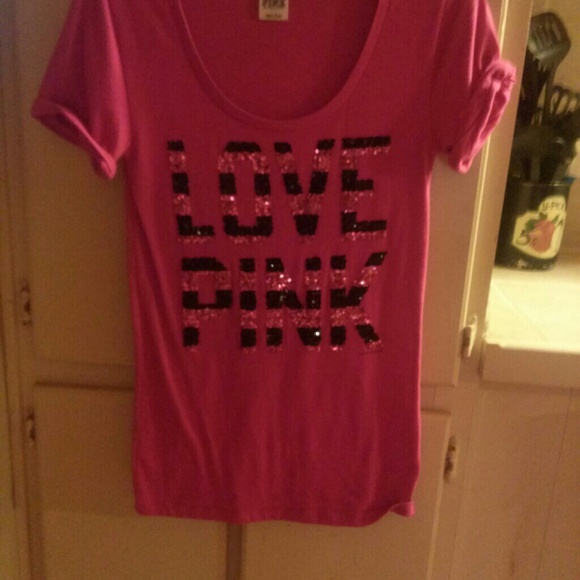 Victoria secret pink embellished tee