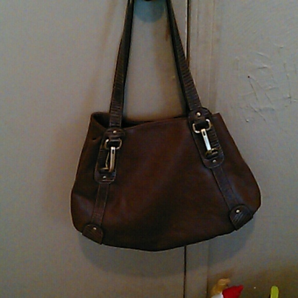 A brown handbag