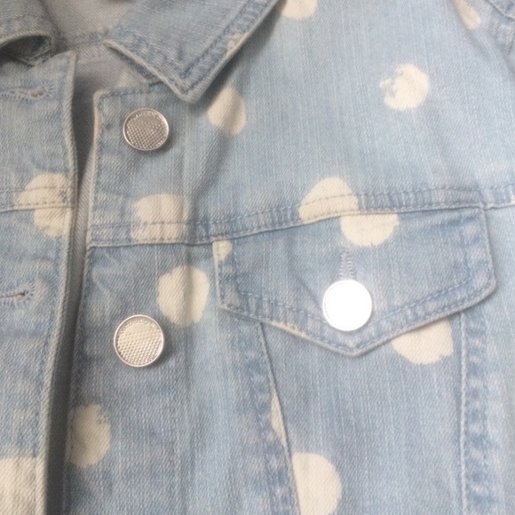 Material Girl Polka Dot Denim Jacket - SZ S - Picture 3 of 5