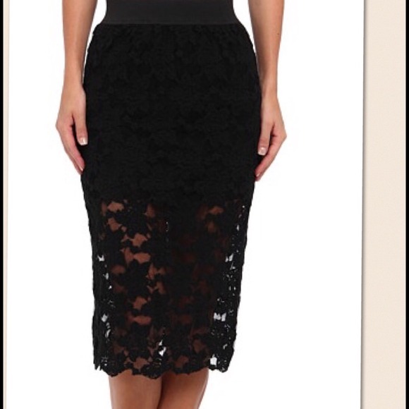 Free People Dresses & Skirts - NWT 🔸Free People Black Lace Pencil Skirt Black
