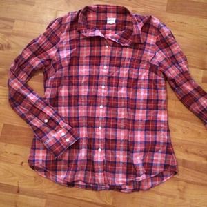 J.CREW PINK PLAID SHIRT!