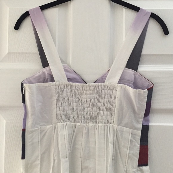 NWOT 100% cotton dress - white/purple - Picture 3 of 3
