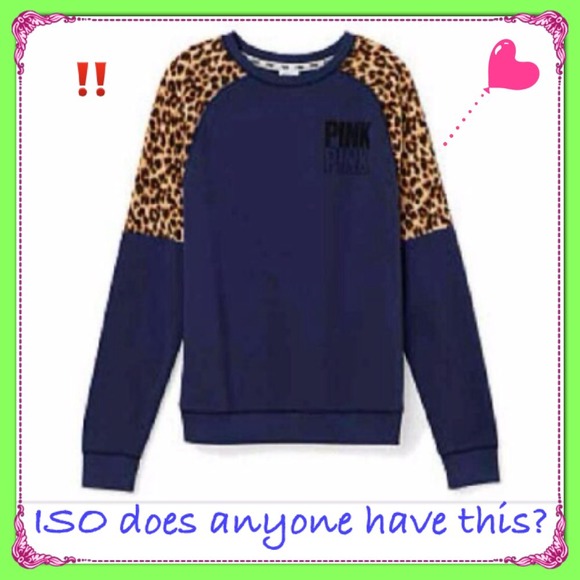 ISO leopard colorblock crew