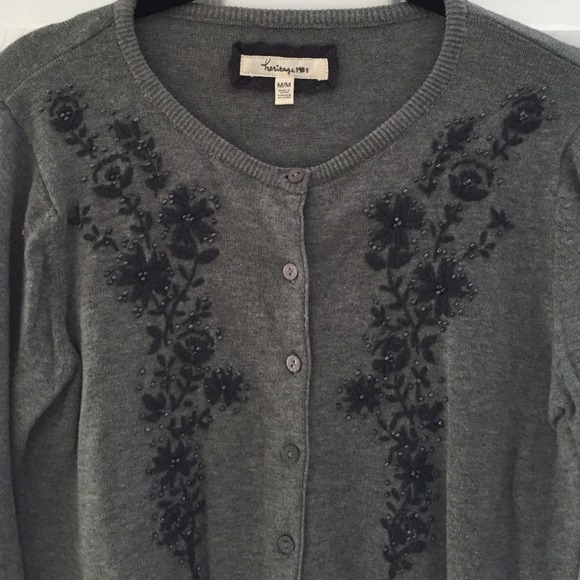 Embellished cardigan - grey - Picture 3 of 3