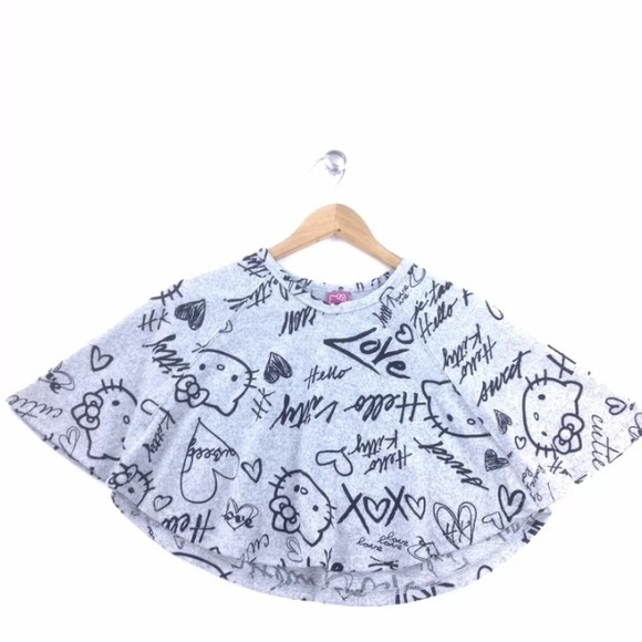 Hello kitty little girls poncho