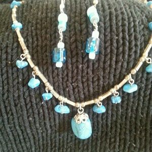 Turquoise necklace  & earring set