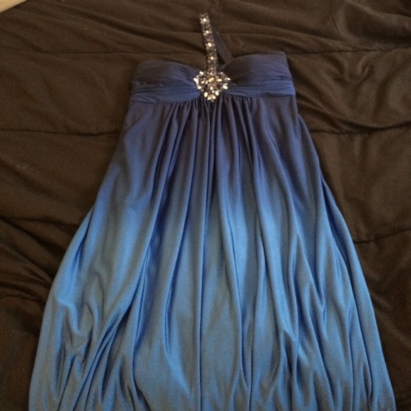 Blue Ombré Prom Dress - Picture 3 of 3