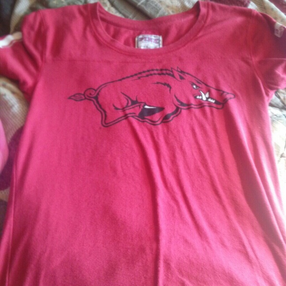 Victoria secret pink Arkansas razorback tee