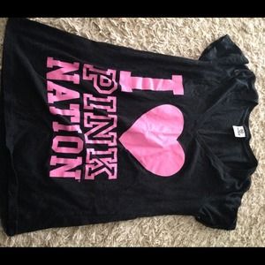 I heart pink nation v neck