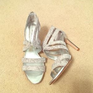 Antonio Melani strappy silver sling backs