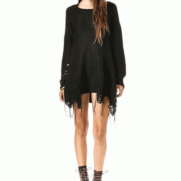 UNIF distressed sweater/dress