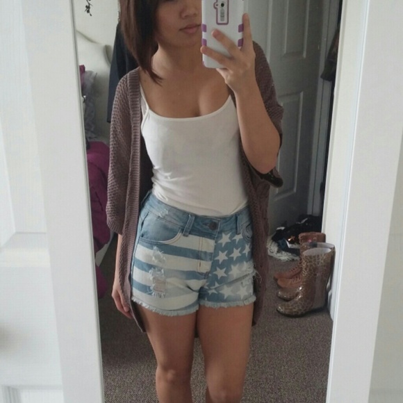 ⛔ SOLD | American Flag Highwaisted Shorts
