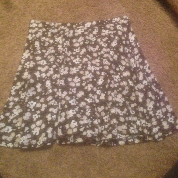 Flower latter high wasted skirt