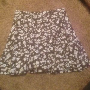Flower latter high wasted skirt