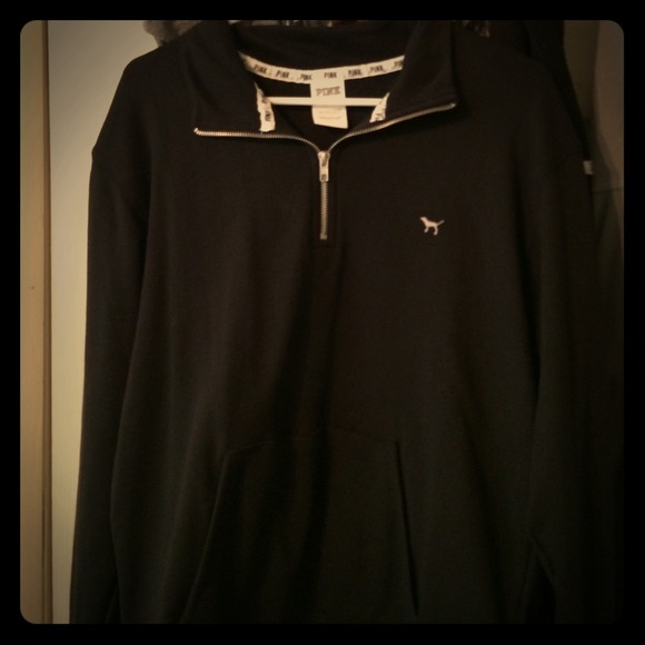 PINK Victoria's Secret Tops - Vs pink half zip pullover