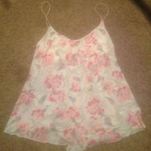 Spaghetti strap tank top. Built in bra