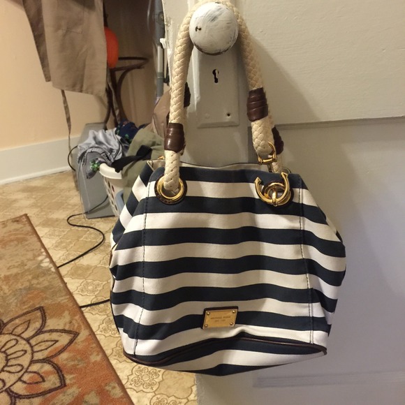 Michael Kors Handbags - Michael Kors darling Blue/White Stripe "sailing"