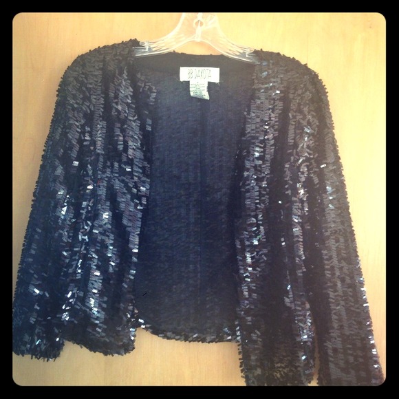 ✨BB Dakota black sequined jacket shell - sparkle!✨