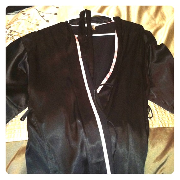 Victoria Secret Silk Black Robe