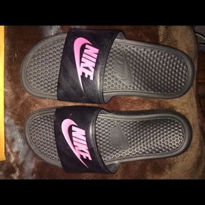 Pink nike sandals