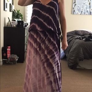 Hard tail purple tye dye dress