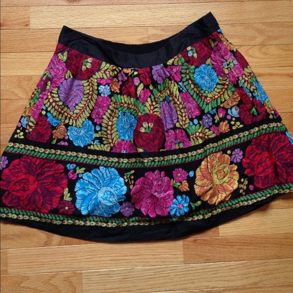 Anthropologie edme & estyllte floral print skirt