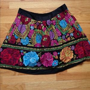 Anthropologie edme & estyllte floral print skirt