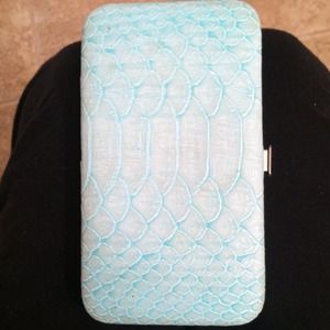 ✨ Tiffany Blue Snakeskin Wallet/Clutch✨