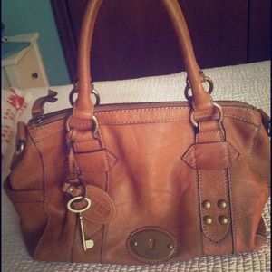 Fossil Brown Leather Hobo Bag