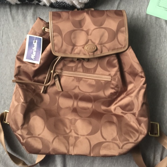 Tan coach backpack brand new
